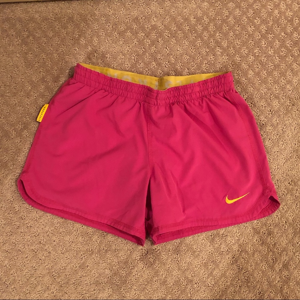 Pink and Yellow Nike Shorts
